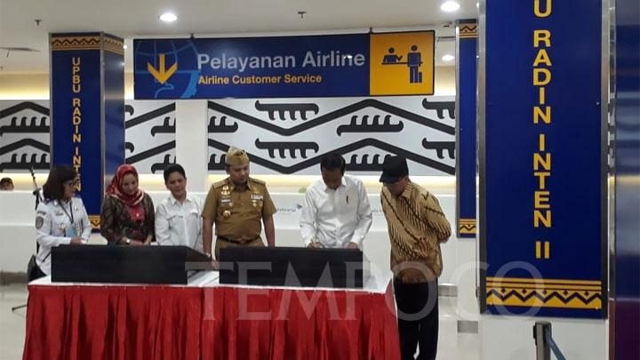 Presiden Jokowi Meresmikan Bandara Radin Inten II Lampung