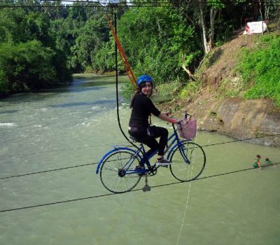 Eksotisme “The Green Bamboo”, Wahana Arum Jeram di Desa Sribandung Lampung Utara