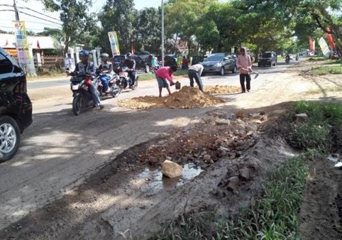 Rusak Makin Parah karena Jalan Tol, Mukhlis Basri Ajak Warga Perbaiki Jl. Ryacudu