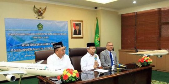 Jamaah Haji Indonesia Terbang dengan Garuda Indonesia dan Saudi Airlines
