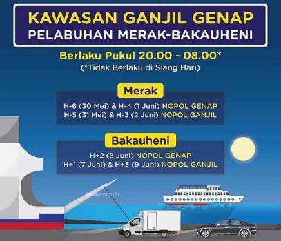 Ini Jadwal Lengkap Aturan Ganjil Genap di Pelabuhan Merak dan Bakauheni