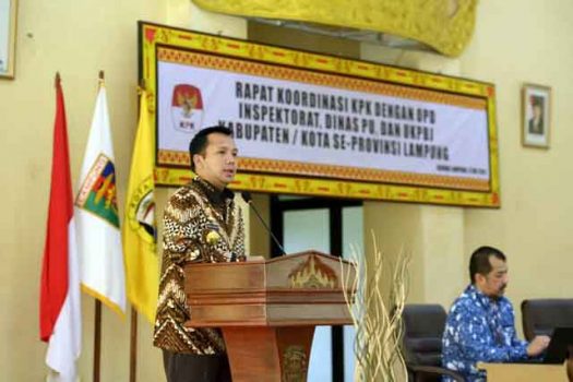 Gubernur Ridho Buka Rakor KPK Bersama OPD, Inspektorat, Dinas PU, dan UKPBJ se-Lampung