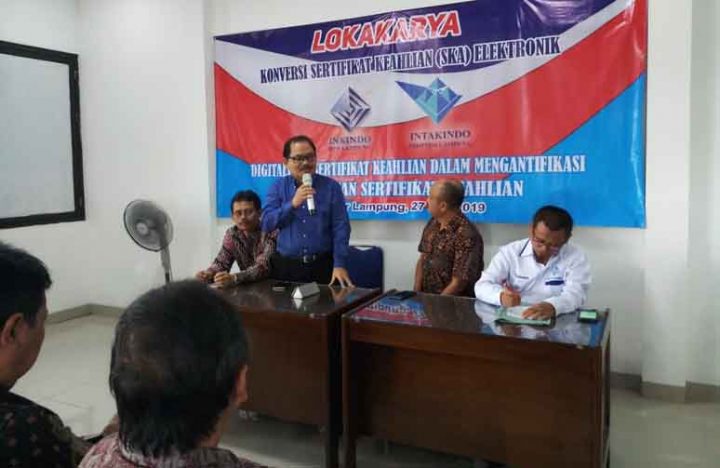 Inkindo Lampung Gelar Lokakarya Konversi Sertifikat Ahli