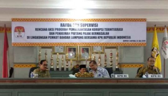 Hasil MCP KPK, Nilai Pemkot Bandarlampung Masih 26 Persen