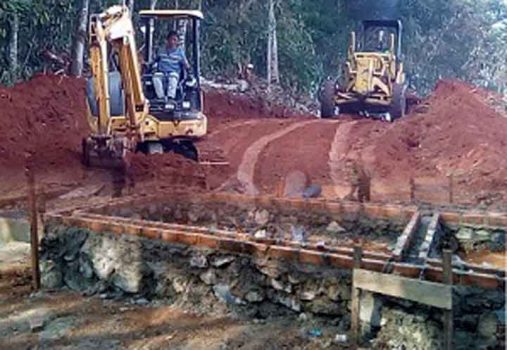 TMMD di Lampung Utara, Prajurit TNI Bangun Gorong-Gorong