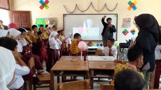 Mahasiswa KKN Itera Gelar Trauma Healing-Pelatihan Mitigasi Bencana