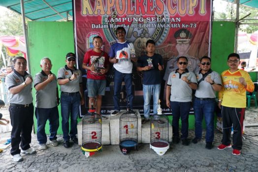 HUT Bhayangkara Ke-73, Polres Lampung Selatan Gelar Lomba Burung Berkicau
