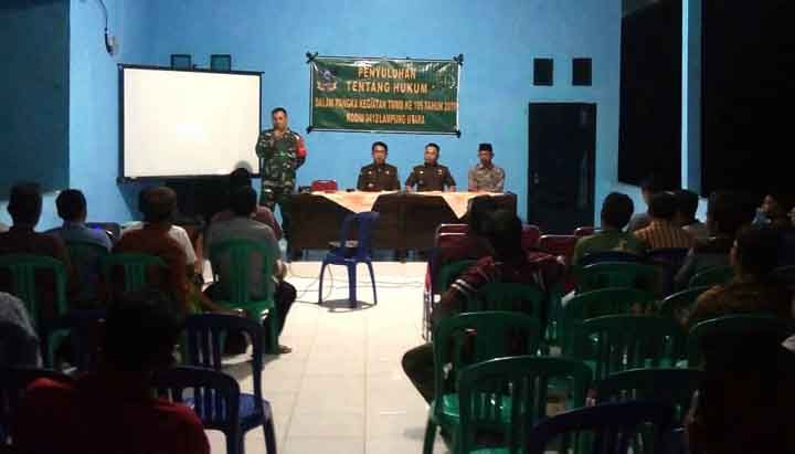 TMMD di Lampung Utara, Kodim-Kejari Berikan Penyuluhan Hukum