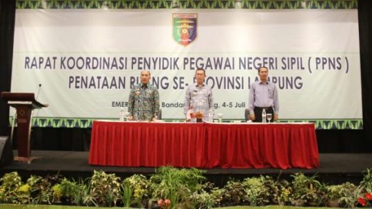 Penyidik PNS di Lampung Diminta Fokus Pengawasan Hukum dan Izin Tata Ruang