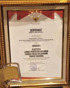 Lampung Barat Raih Juara Harapan 1 Lomba Perpustakaan Nasional 2019