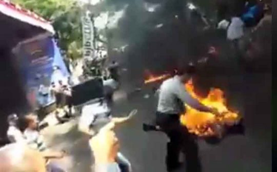 Polisi Dibakar Saat Amankan Demo Mahasiswa di Cianjur, Kondisinya Sangat Memprihatinkan