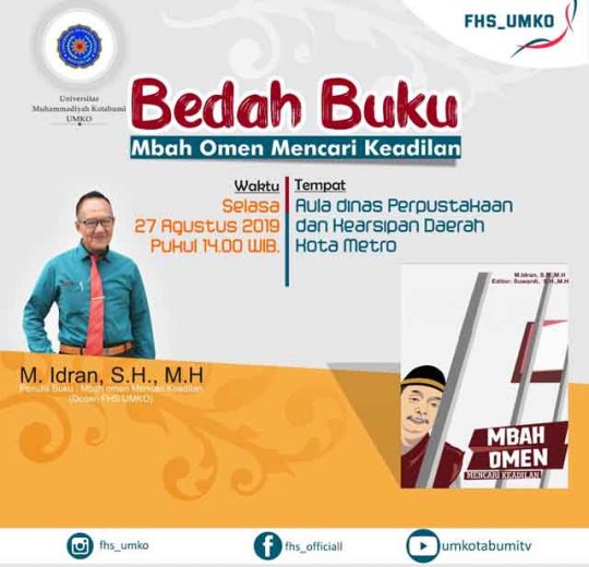 Buku “Mbah Omen Mencari Keadilan” akan Dibedah di Pustakarda Metro