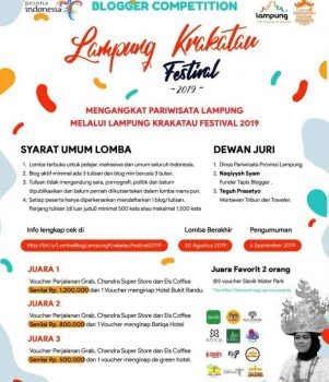 Lomba Blog Meriahkan Festival Krakatau 2019