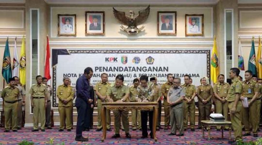 Pemprov Lampung Teken MoU dengan BPN dan Kanwil Pajak