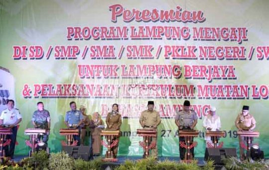 Program Lampung Mengaji dan Pelaksanaan Kurikulum Muatan Lokal Diresmikan