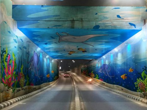 Pengerjaan Mural, Jalur Underpass Unila dari Tanjungkarang-Rajabasa Ditutup 15 Hari
