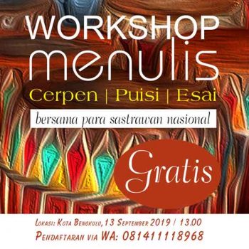Festival Sastra Bengkulu akan Digelar pada 13 – 15 September 2019