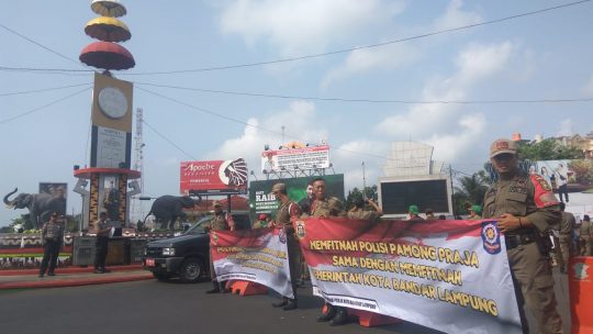 Difitnah Robohkan Masjid, Pol PP Bandarlampung Desak Polisi Tangkap Pelaku