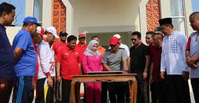 Nanang Ermanto Resmikan Mushala GOR Way Handak