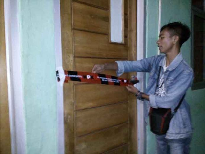 Salah satu ruang kantor Dinas Perdagangan Kabupaten Lampung Utara disegel KPK.