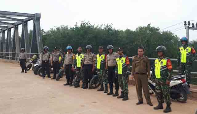Jelang Pelantikan Presiden, TNI-Polri Patroli Sisir Titik Rawan di Way Kanan