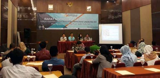 Pilwakot Bandarlampung 2020, Bawaslu Gelar Rakor Stakeholder