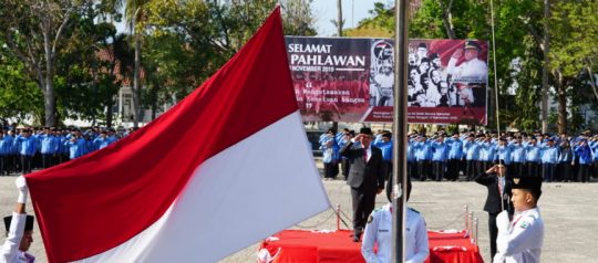 Nanang Ermanto Pimpin Upacara Peringatan Hari Pahlawan dan HUT ke-63 Lampung Selatan