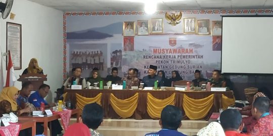 Tetapkan RKP, LHP Pekon Trimulyo Lampung Barat Gelar Musyawarah