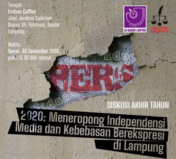 Diskusi Akhir Tahun, AJI-LBH Pers Lampung Teropong Independensi Media 2020