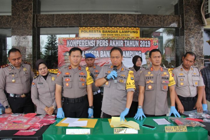 Kasus Kriminal di Bandarlampung pada 2019 Naik 7,5 Persen