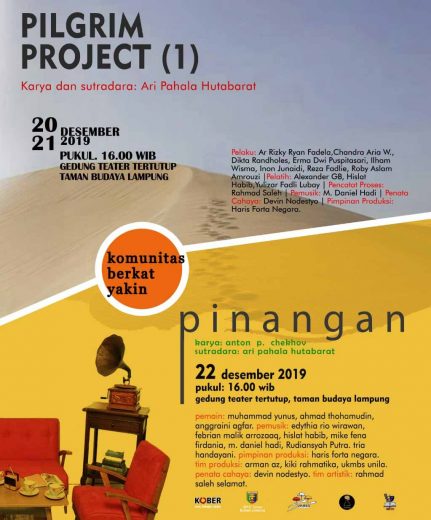 Kober Pentaskan Pilgrim Project dan Pinangan pada 20 – 22 Desember 2019