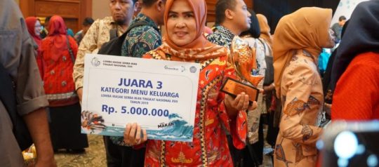 TP PKK Kabupaten Lampung Selatan Sabet Juara 3 Lomba Masak Serba Ikan Tingkat Nasional