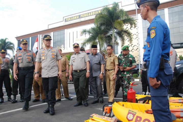 Polresta Bandarlampung Gelar Apel Siaga Penanggulangan Bencana