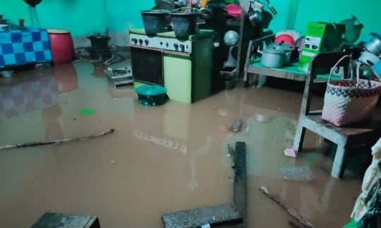 Hujan Deras, Empat Desa di Kecamatan Sidomulyo Banjir
