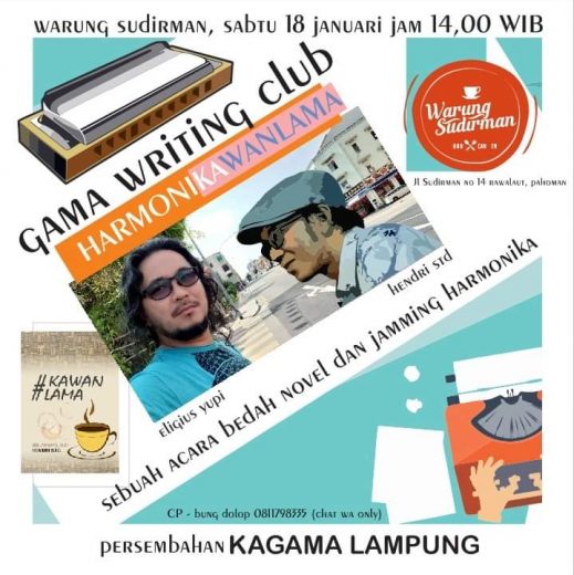 Kagama Lampung Gelar Bedah Novel dan Jamming Harmonika