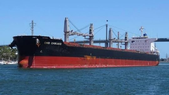 MV CMB Chikako, Kapal Asing Perdana 2020 Sandar di Pelabuhan Panjang
