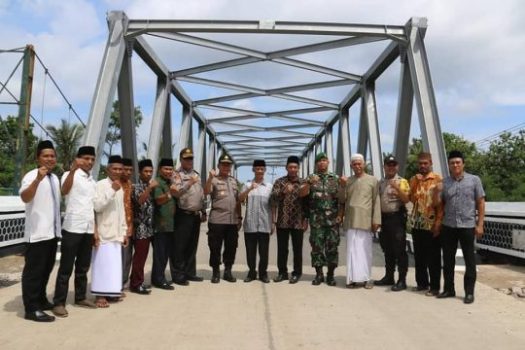 Pembangunan Jembatan Waytebu Selesai, Warga Tanjunganom Pringsewu Syukuran