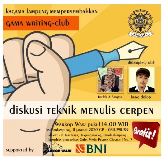 Gama Writing Club Siap Gelar Diskusi Teknik Membuat Cerpen