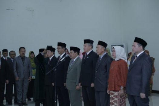Rektor Unila Lantik Empat Wakil Rektor dan Pejabat Teras