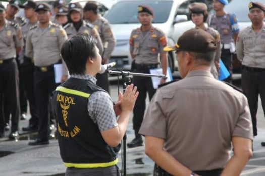 Polresta Bandarlampung Sosialisasikan Pencegahan Virus Corona