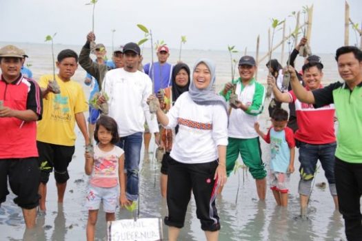 Wagub Lampung Tanam Mangrove di Pantai Mutiara Lampung Timur