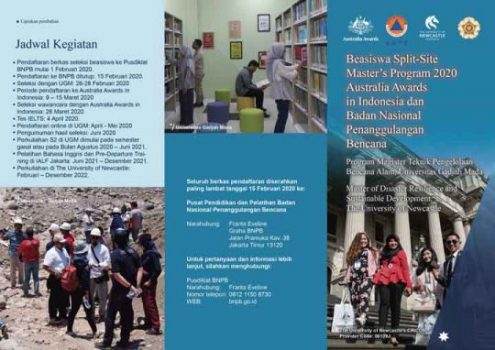 Beasiswa Split-Site Master’s Program 2020 Magister Teknik Pengelolaan Bencana Alam