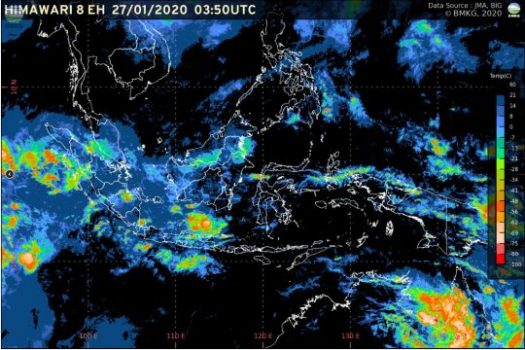 Ini Daerah yang akan Alami Hujan Lebat Hingga 3 Februari 2020
