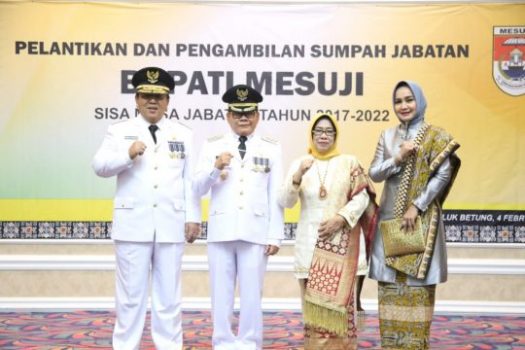 Ny. Neliwati Saply Dilantik sebagai Ketua TP PKK Kabupaten Mesuji