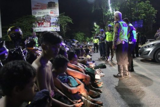 Razia Balap Liar, Polresta Bandarlampung Amankan 71 Sepeda Motor