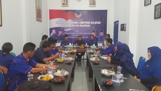 Perkuat Kapasitas, DPD Nasdem Lampung Selatan Gelar Rakerdasus
