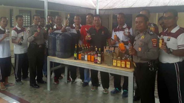 Operasi Cempaka Krakatau 2020, Polsek Kedaton Sita Puluhan Miras