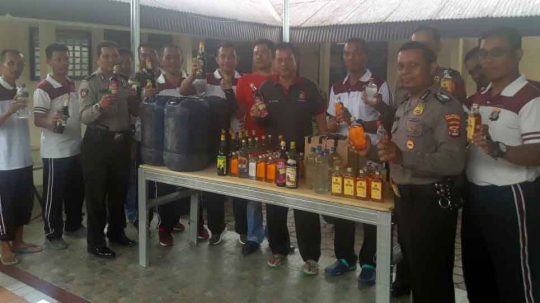 Operasi Cempaka Krakatau 2020, Polsek Kedaton Sita Puluhan Miras