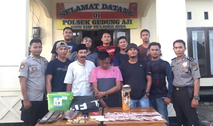 Polsek Gedung Aji Ringkus Garong yang Kuras Harta Milik PNS