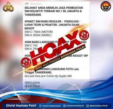 Hoax Tarif Jasa Pembuatan SIM Kolektif, Ini Kata Mabes Polri